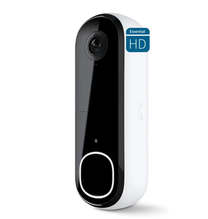 Arlo Video Doorbell HD (2nd Gen) - 1080p Battery/Wired Doorbell & Security Camera, Google Home & Alexa Compatible - White