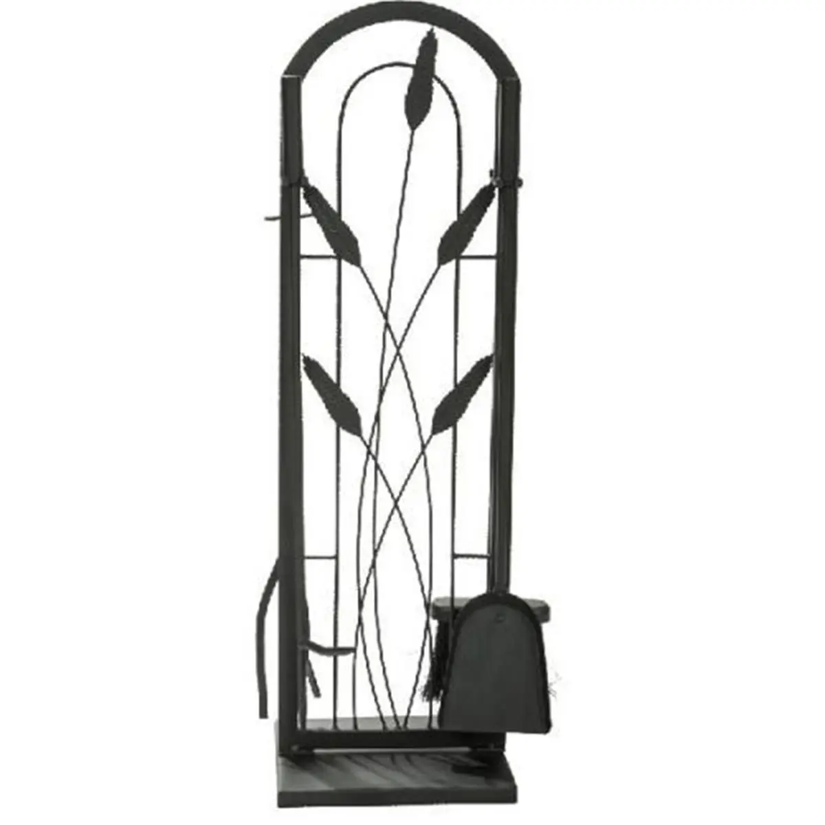 212 MAIN Unique Cotton Tail Design Fireplace Tool Set, Black - Complete 5-Piece Home Improvement Fire Pit Accessory, Complete 5-Piece Set, Steel, Five Pieces