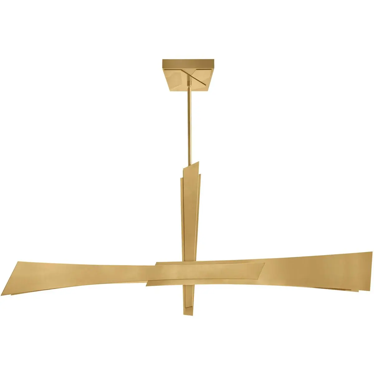 CWI Lighting Solara LED 50 inch Brass Chandelier Ceiling Light 1717P50-624