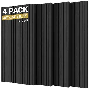 TONOR 4/8/12-Pack Bilayer Acoustic Panels Large Self-adhesive, 48” * 24” * 0.72” Adhesive Wall Panel
