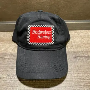 Budwieser Racing Track Embroider on Black Hat