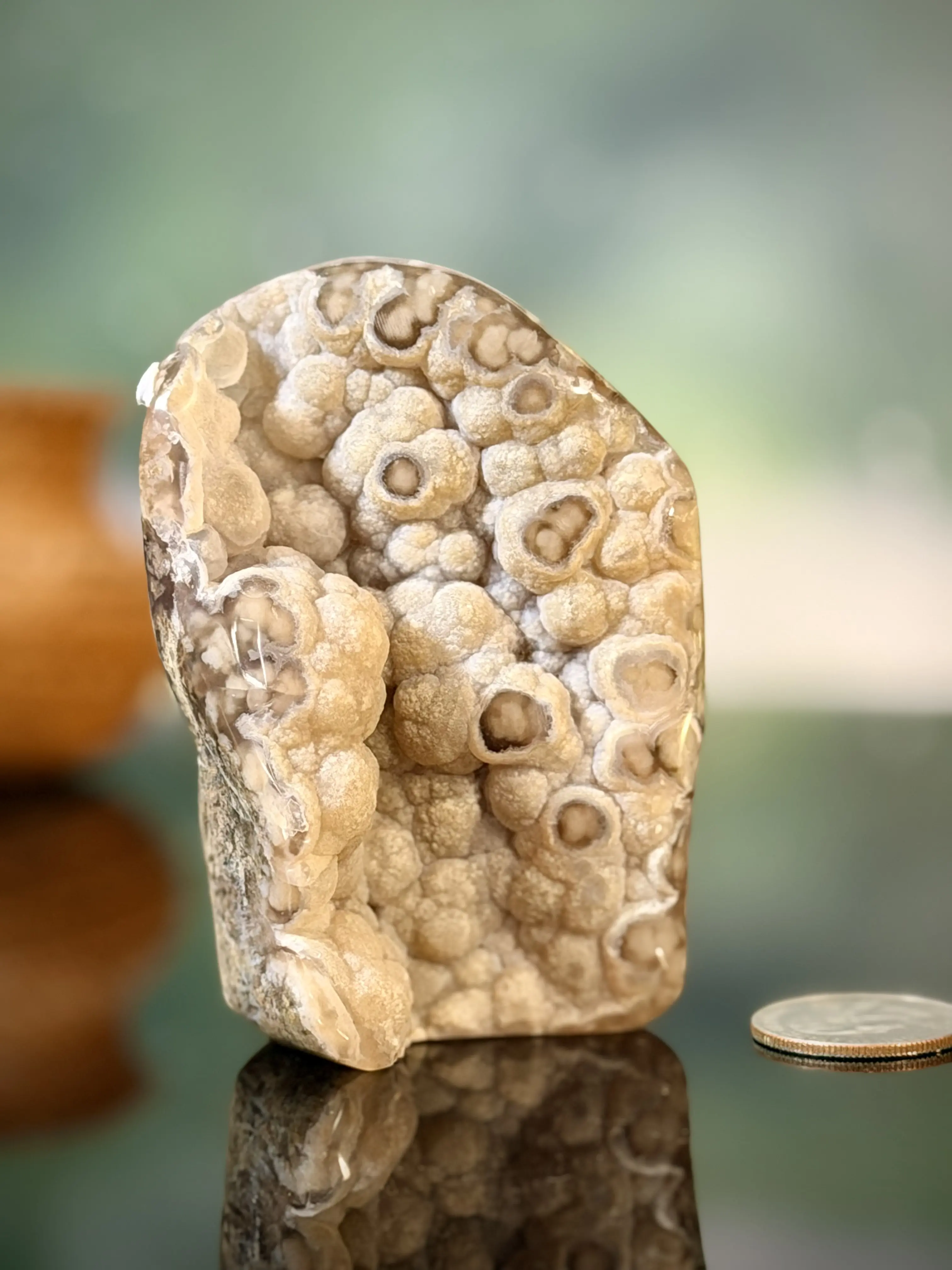 Botryoidal Agate Polished Freeform — Cauliflower Bubble Agate, Indonesia