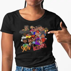 Vintage 90s Babies T-Shirt Featuring Iconic Black Cartoon Characters  Retro Nostalgia Tee, Breathable, Casual, Classic, Cotton, Cultural