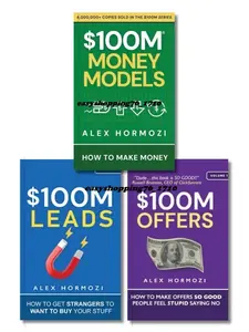 3 BOOK SET $100M Money Models+ $100M Offers+$100M Leads PAPERBACK