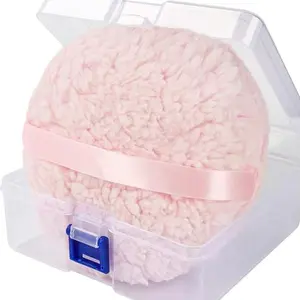 WSYUB Powder Puff, 6'' Powder Puff for Body Powder,Body Powder Puffs and Container,Oversize Dust Puffs for Women