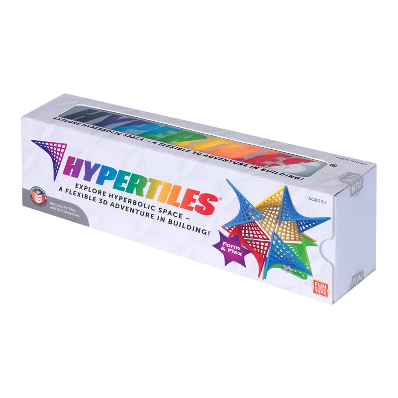 HyperTiles STEM Kit for Kids Ages 5+ - 48 3D Tiles & 80 Connectors for Endless Building & Learning - Easy to Build & Educational Toy