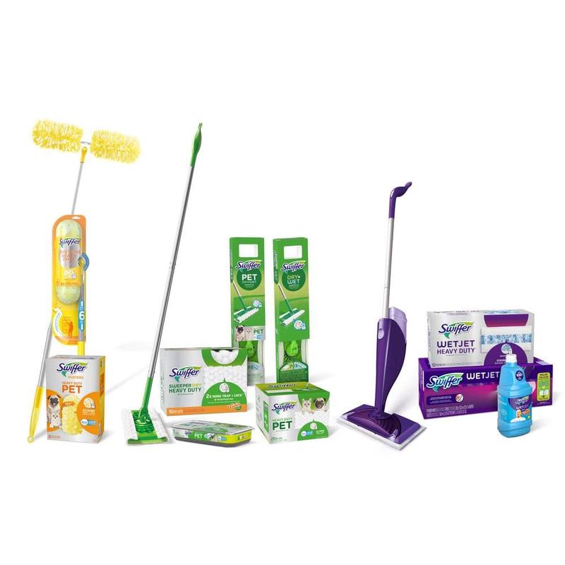 Sweeper 2-in-1 Dry and Wet Multi-Surface Mopping Starter Kit (1-Mop, 10-Refills)