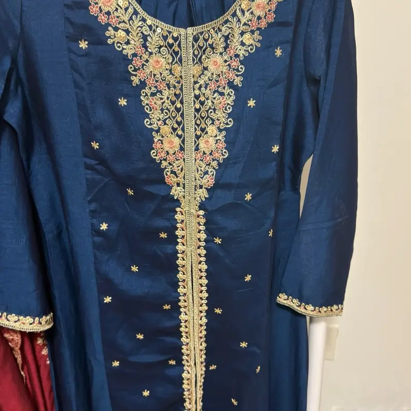 Navy Blue Anarkali Suit for Women, Traditional Ethnic Wear for Weddings, Festivals