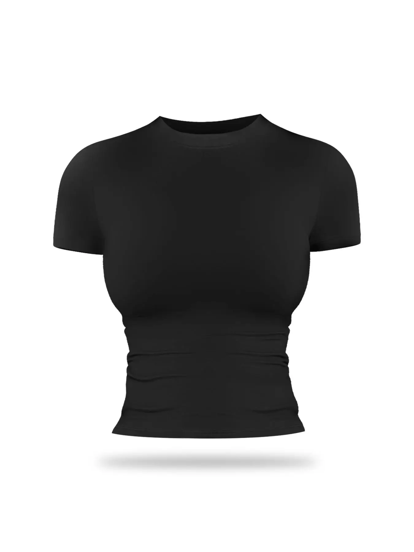 Women's Solid Color Sports Tee, Casual Comfy Breathable Short Sleeve T-shirt for Yoga Gym Workout Running, Ladies Sportswear for All Seasons