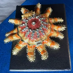 Metal star fish jewelry box