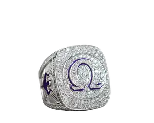 Official Omega Psi Phi Ring, Silver Series