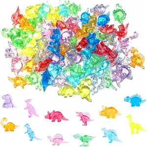 120 PCS Mini Dinosaur Figures, 12 Styles Resin Animals Mixed Loading, Tiny Multicolor Mini Resin Animals for Dollhouse Decor Vase Fillers Accessories Decorations