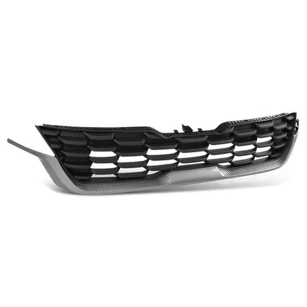 Fit For 20-23 Kia Seltos Front Bumper Upper Grille Grill Black+Chrome 86350Q5300