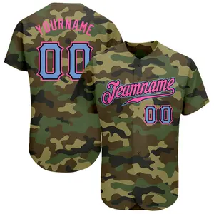 Custom Camo Vintage Baseball Jersey – Personalized Team Name, Your Name & Number, Button-Down USA Flag Shirt, Jerseys Baseball Jersey for Men, Women & Youth, Baseball Lover Gifts Ideas