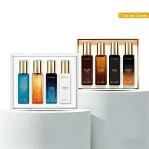 Unisex Cologne Set 4x20ml, Luxury Scent Wardrobe Discovery Kit, Long Lasting Eau De Parfum, Travel Spray Gift Set for Him Her