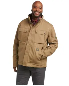 Ariat Men's Field Khaki Rebar Maxmove 2.0 Cordura Snap-Front Insulated Work - 10037714