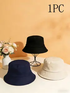 Timeless Bucket Hat | Available in Black / Navy / Beige | Foldable Cotton Bucket Hat | Wear All Year Round | Casual Outdoor Hat | Casual Trendy Hat