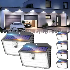 ISUNMEA Solar Motion Lights Outdoor, Ultra Bright Solar Fence Lights with Motion Sensor, IP65 Waterproof Security Light 3 Modes, 270° Lighting Angle, Wall Lights for Deck Patio Fence Garage Door (6 Packs)