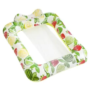 PVC explosion-proof inflatable water square recliner floating row adult water recliner sandwiched breathable floating bed