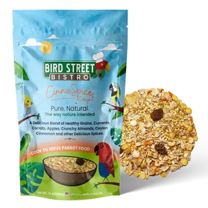 Bird Street Bistro CinnaSpice Delight - 100% Organic & Natural Parrot Food with Ceylon Cinnamon, Anise Seed, and Unsulphured Apples - Rich in Fiber and Vitamins - 14 oz
