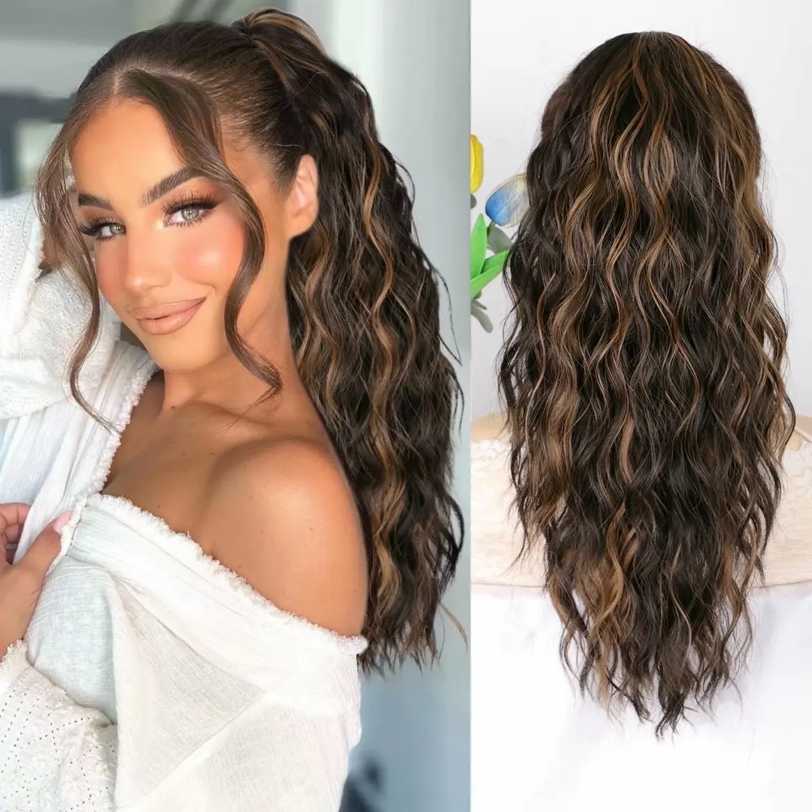 Dark Brown with Honey Blonde