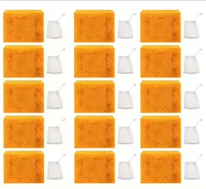 Lemon Turmeric Kojic Soap,Natural Handmade Soap,Turmeric Soaps Bar for Face and Body, Smooth Skin Tumeric Soapes,Deep Cleansing Soaps for Men & Women