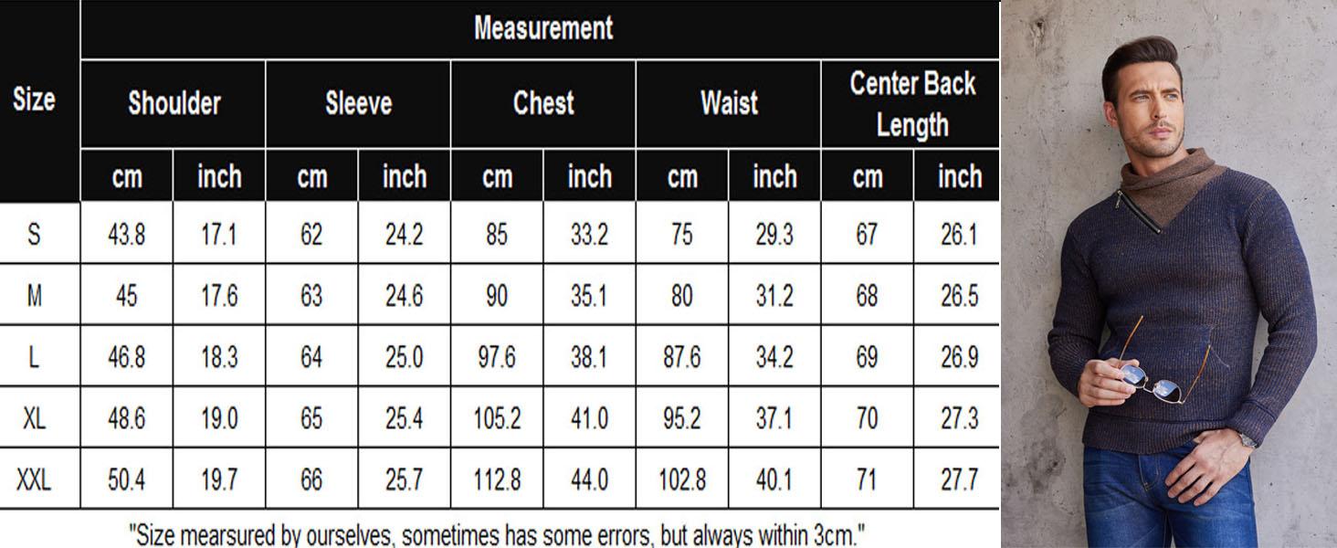 COOFANDY B Men's Knitted Turtleneck Pullover Shawl Collar Sweaters Slim Fit High Neck Hoodies with Pockets COOFANDY B Men's Knitted Turtleneck Pullover Shawl Collar Sweaters Slim Fit High Neck Hoodies with Pockets