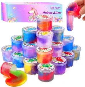 20 Pack Galaxy Slime Party Favors for Kids – Birthday Goodie Bag, Easter Basket, Class Prizes, Stress Relief Toys, Super Soft Non-Sticky Slime for Girls, Boys & Adults