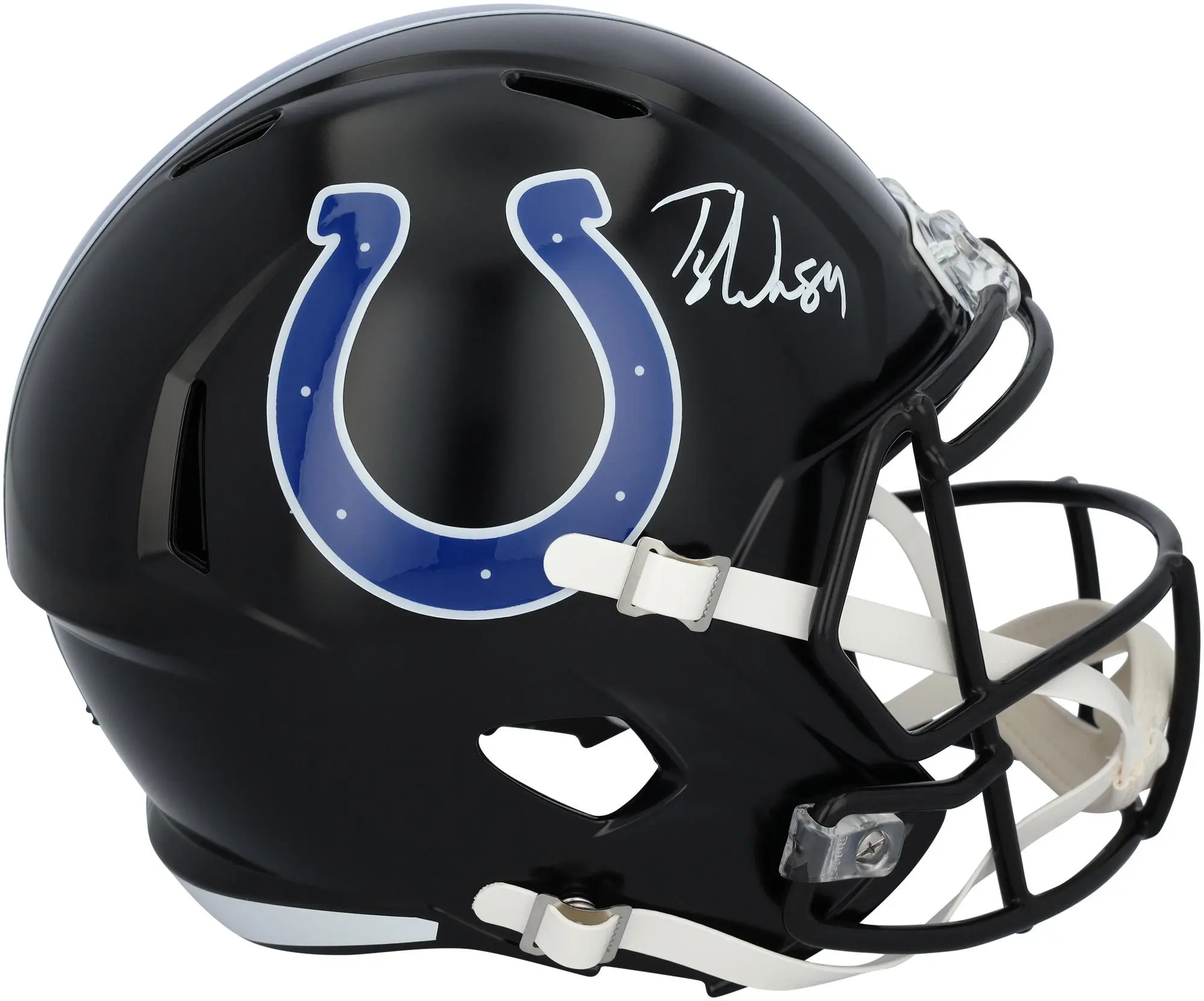 Tyler Warren Indianapolis Colts Autographed 2023 Alternate Riddell Speed Replica Helmet - Fanatics Authentic Certified