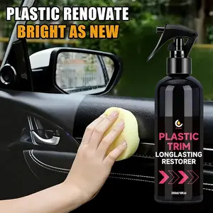 Car Interior Polish Spray, Multi-Purpose Cleaning & Polishing Agent, Dust-Resistant & UV-Protective, Quick Stain Removal, Instant Shine, Car Detailing Products