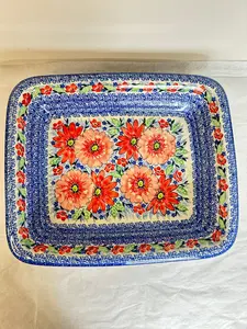 854 ~ Baker ~ Rectangular w/Rim ~ Lasagna ~ 11.25" x 13.75" U5137 ~ U4*