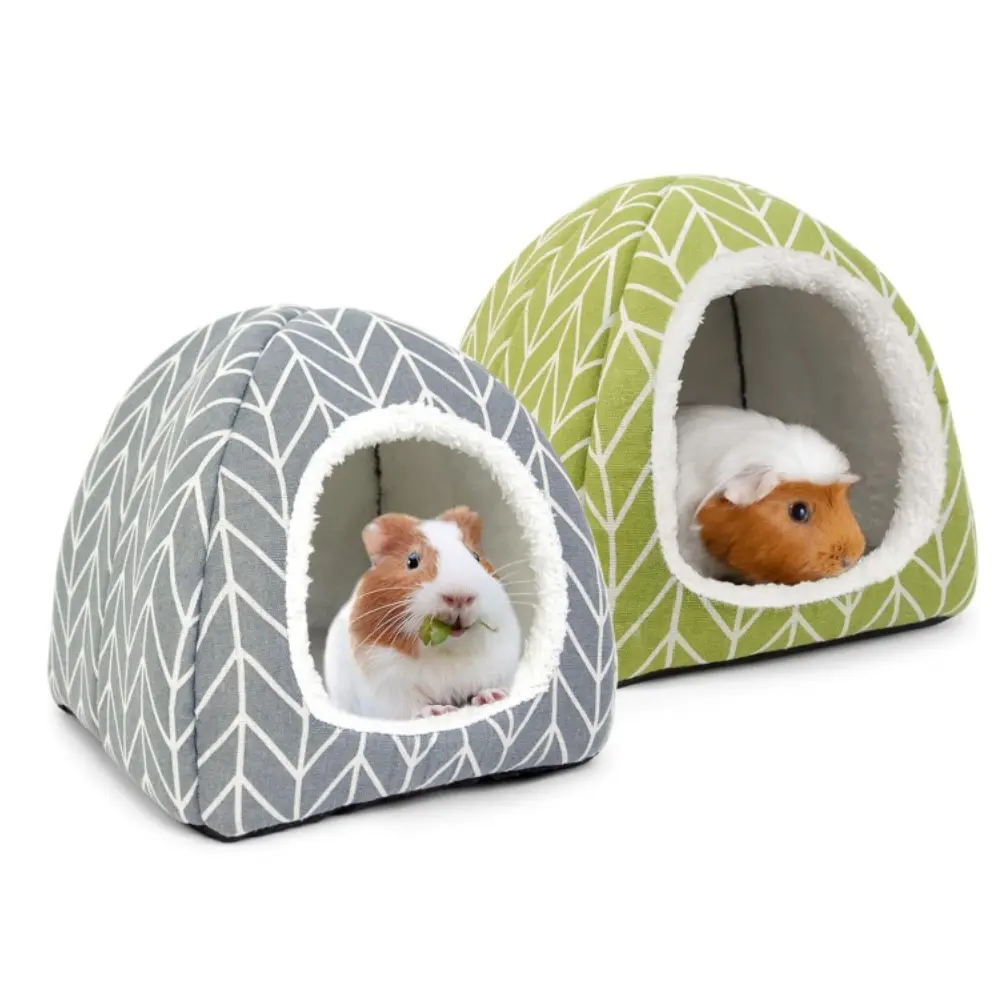 2 Pack Guinea Pig Hideout Bed Dwarf Rabbit House Cave Accessories Cozy Hide-Out for Little Bunny Hedgehog Ferret Chinchilla & Other Small Animals