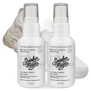 Sneaker Magic 2-Pack – Plant-Based Shoe Cleaner with Nano-Cleanse Technology Deep Clean, Deodorize & Protect Sneakers Eco-Friendly Formula Safe for All Materials