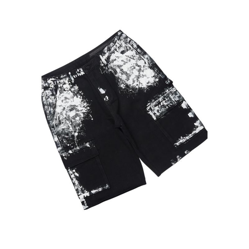 Amos Black/White T-Shirt/Denim Short Set