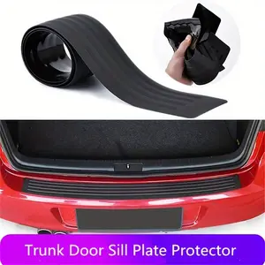 Universal 90/104cm Auto trunk protection strip bumper anti-collision anti-scratch rear door decoration strip threshold rear protection sticker