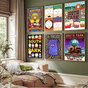 South Cartoon Parke Good Quality Prints and Posters Whitepaper Sticker DIY Room Bar Cafe Vintage Decorative Painting office wall decor