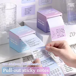 100Pcs Pull-type Colored  Sticky Notes Students Fully Adhesive Index Label Note Paper Stickers School Office Supplies Stationery