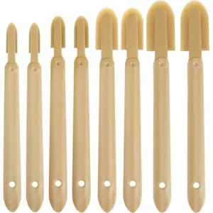 8 count Rubber Caulking Spatulas Tool,Rubber Caulk  Sealant Finishing Tool,Spreader Applicator Caulking Finishing Tool Rubber for Floors, Tiles, Walls, Bathrooms, Kitchens 4 Size
