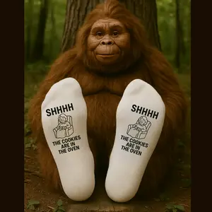 Taylored Family The Cookies Are In The Oven Grandma Socks Fun Gifts for Football Fans 100% Polyester Moisture-Wicking One Size Fits Most