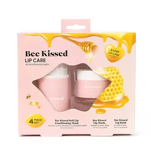 BeautyFrizz Bee Kissed Lip Care Set – Honey-Infused Lip Mask, Lip Balm & Conditioning Mask for Soft, Hydrated Lips
