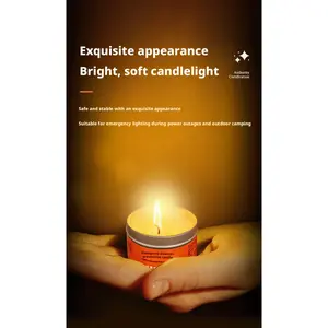 Portable Emergency Candles in Tin, Long Lasting Disaster Preparedness Light for Home Power Outages, Earthquake & Emergency Backup Lighting-Ultimate Emergency Light!Disaster-Resistant Emergency Candles in Tin