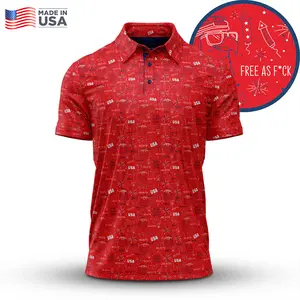 Tee4daddy - Funny Polo Golf Shirt Style 4th of July, Comfortable Streetwear, Men Polo Shirt, Casual Streetwear outdoorfun outdoorfun