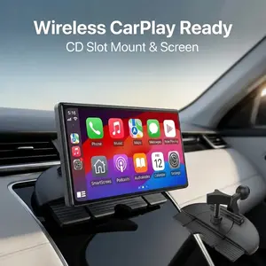 CD Slot Replacement Mount with 17mm Ball Adapter - Cell Phone Holder, GPS Navi, CarPlay Screen Holder for 4"-11" Car GPS (Maternity-Friendly Accessory)
