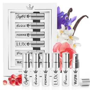 Eternal Discovery Set Women's Favorites 6x3ml Sample Sprayers - Long-lasting - Clean Ingredients - Eternal Crystal - Eternal Divine - Eternal Femme - Eternal Lux - Eternal Passion - Eternal Wow