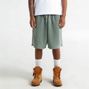 Men's corduroy casual shorts, loose straight cut