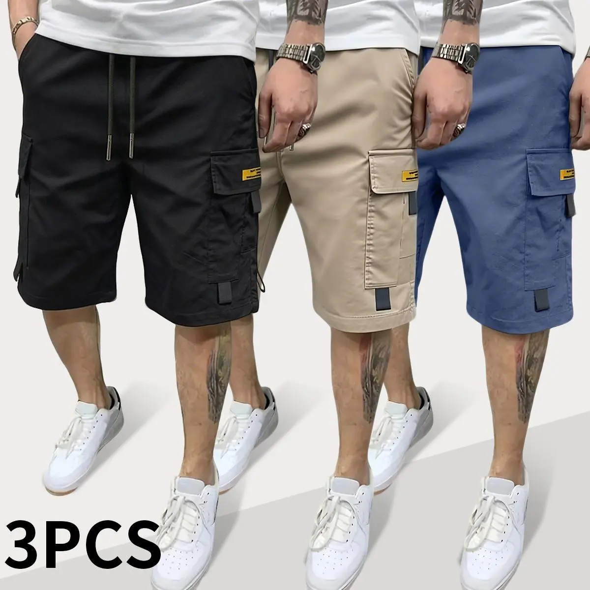 Black + Khaki + Blue