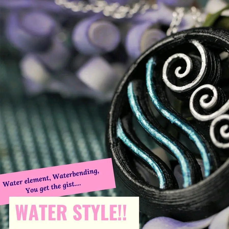 Avatar The Last Airbender Water Bending Pendant Necklace - Supersized 6cm Katara Waterbending Necklace