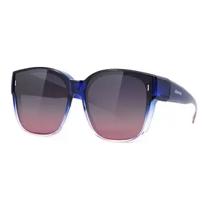 Meeloog Large Polarized Fit Over Glasses Sunglasses For Women Men with TAC Lens, UV400 Protection Coating, , Oversized Trendy Square Shades For Driving Riding MST0110