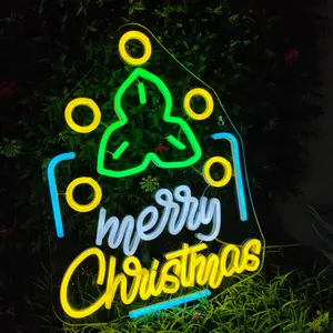 1pcs Multicolor Neon Sign with Merry Christmas Text, Wall Mounted Low Voltage Light, Perfect for Holiday Home Decor & Gift Ideas