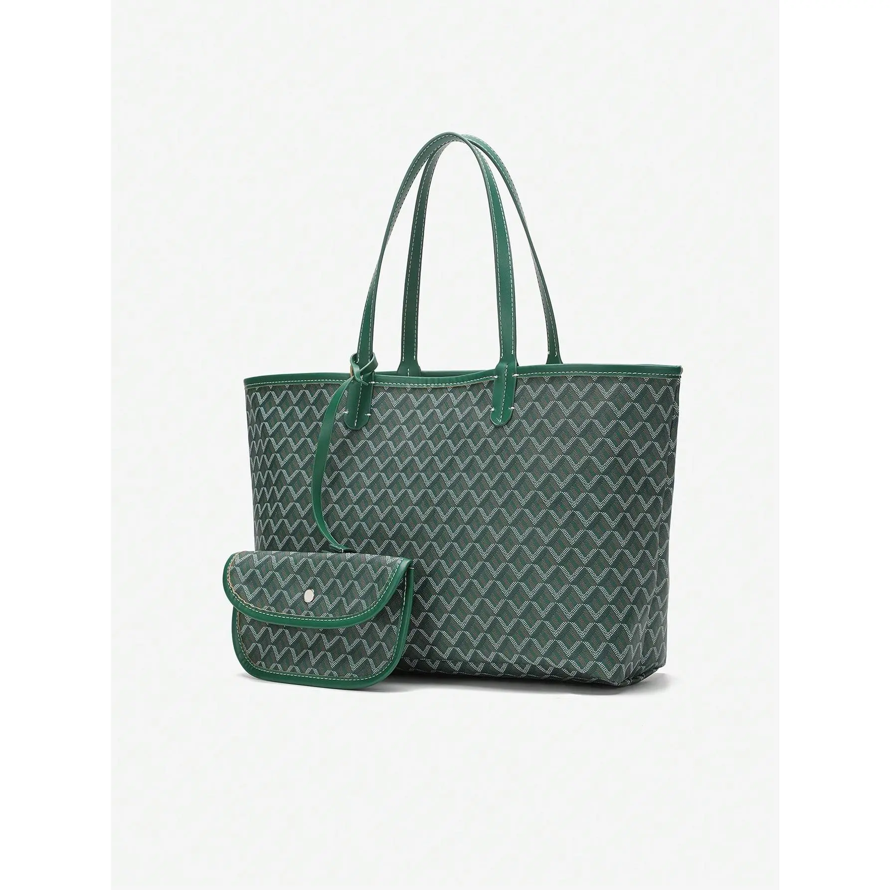 Women's Shoulder Casual Handbag Tote Bag Satchel Minimalist Versatile Large Capacity PVC Tote Bag Lightweight Shopper Bag for College Students